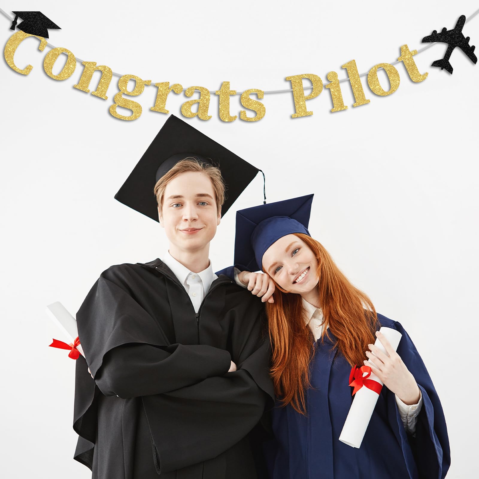 Congratulations Party Decorations Jenrtvis Congrats Pilot Banner, Look ...