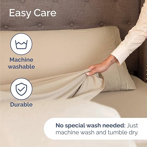 Miniatura 7 de Juego de sábanas de 3 piezas de tamaño individual, cómodas, transpirables y refrescantes, sábanas de lujo de hotel para mujeres y hombres, bolsillos