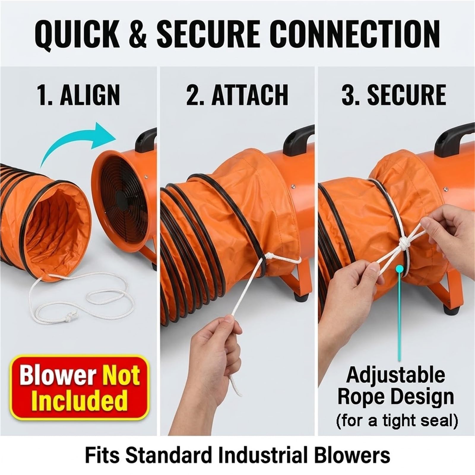 Tubo PVC Flexible, Manguera Extracción ID(A) 200mm/7.9in | Malla PVC De 3 Capas0,36mm,Resiste Hasta 120°C, 360° Flexible, Fácil Almacenamiento(L8m/26.2FT,Id(A)550mm/21.7in)