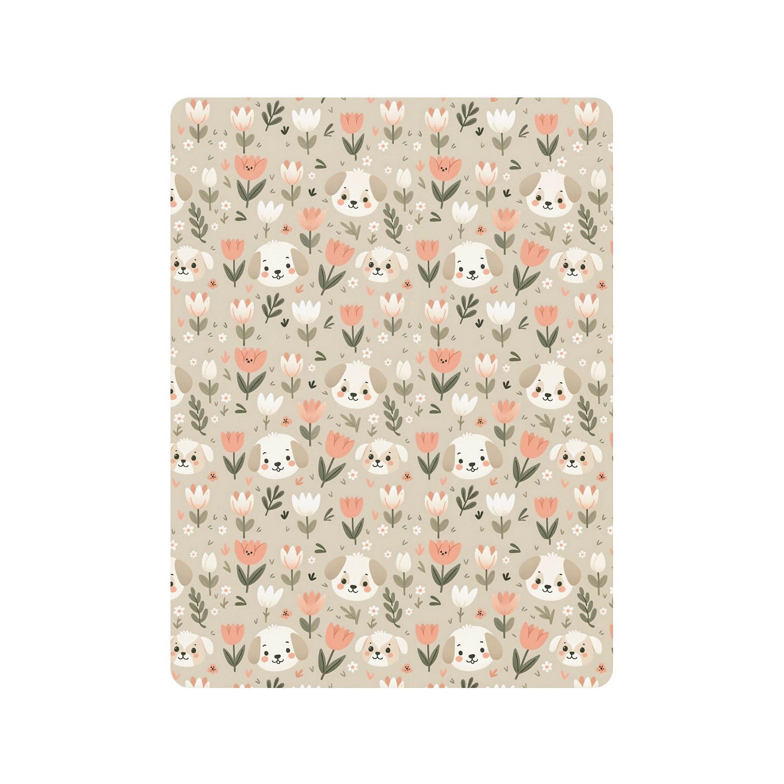Drap-housse pour lit de bébé motif tête de chien mignon et simple pour garçons et filles, matelas standard doux, 71,1 x 132,1 cm