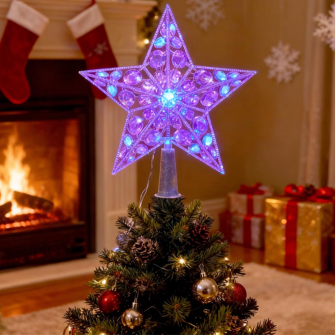 Amazon.co.jp: ledmomo クリスマスツリー 星 LED 光る ツリートップ