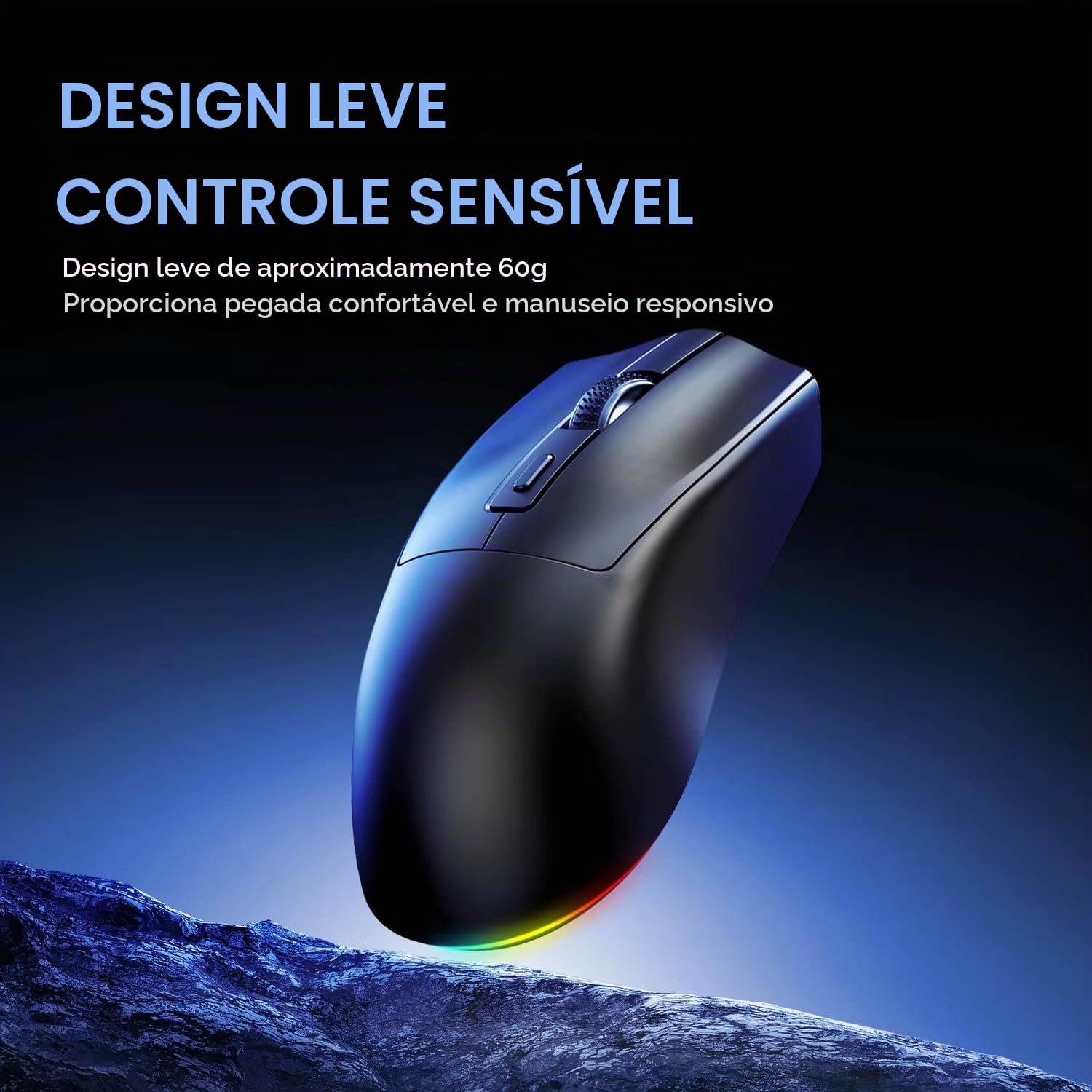 LEAVEN X3 Mouse Sem Fio Leve para Gaming com Base/Doc de