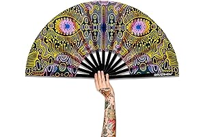 Eco-Friendly UV Glow Foldable Hand Fan for Women