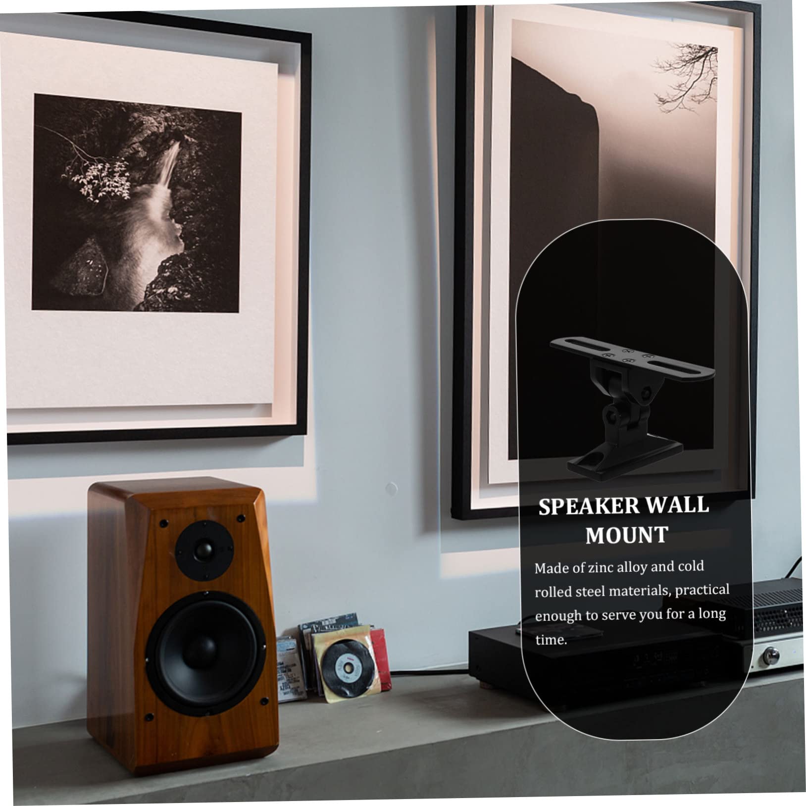 Soporte de Pared Ajustable para Altavoces Rotativos Montaje para Sonido para Sala de y Dormitorio