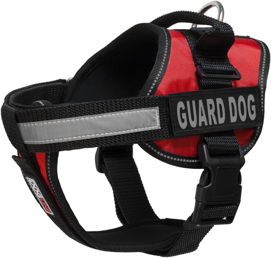 Dogline Unimax Multi-Purpose Vest Harness for Dogs and 2 Removable Guard Dog Patches, X-Large, Green