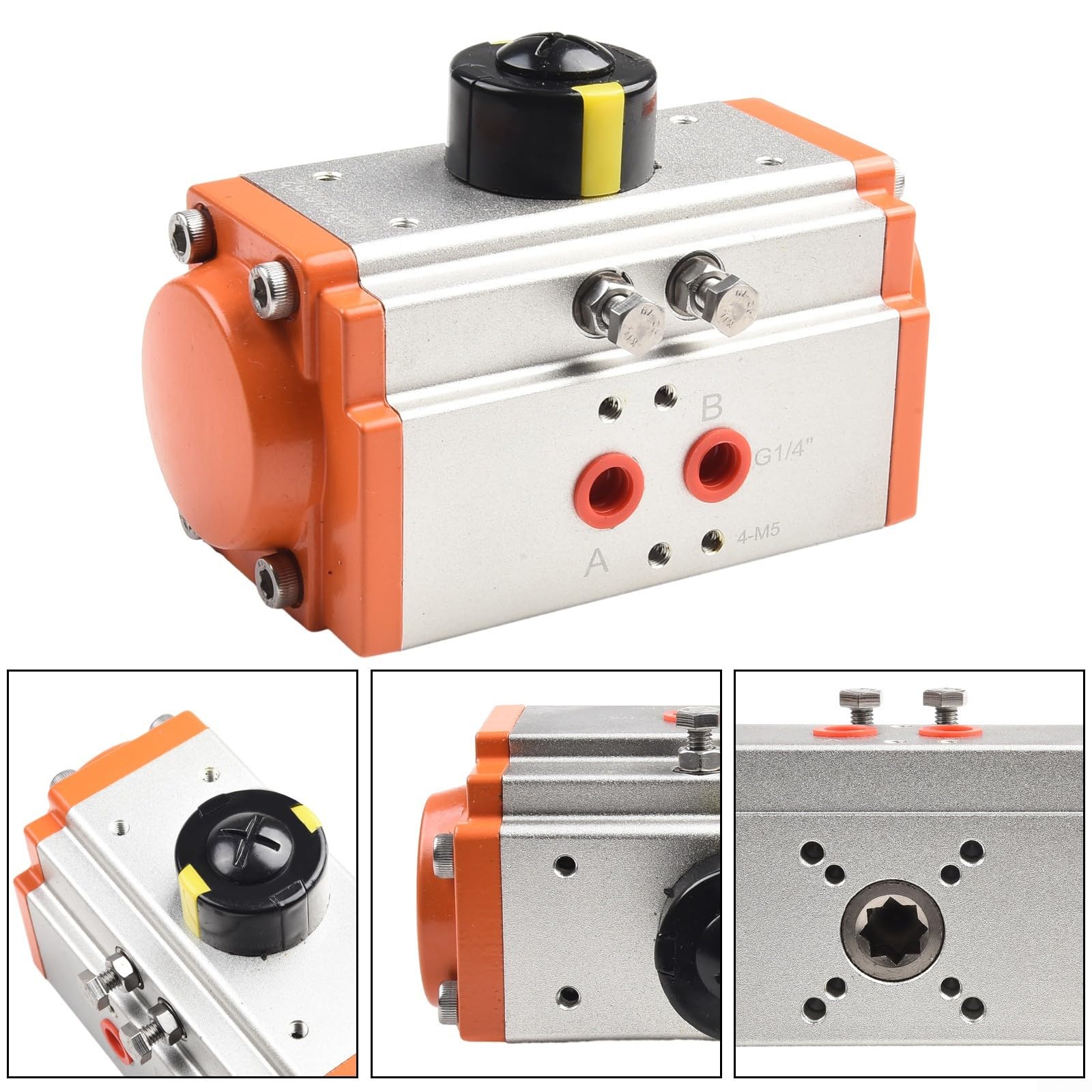 Actionneur pneumatique à 90 degrés pour AT40 AT52 GT52 GT63 Galvanoplastie multicouche lisse pour surface pour vannes papillon à boisseau sphérique Contrôle de processus (GT52)
