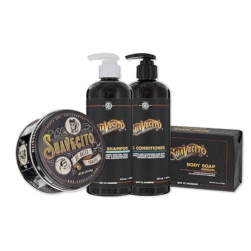 Suavecito Paquete de productos esenciales para el cabello y el cuerpo