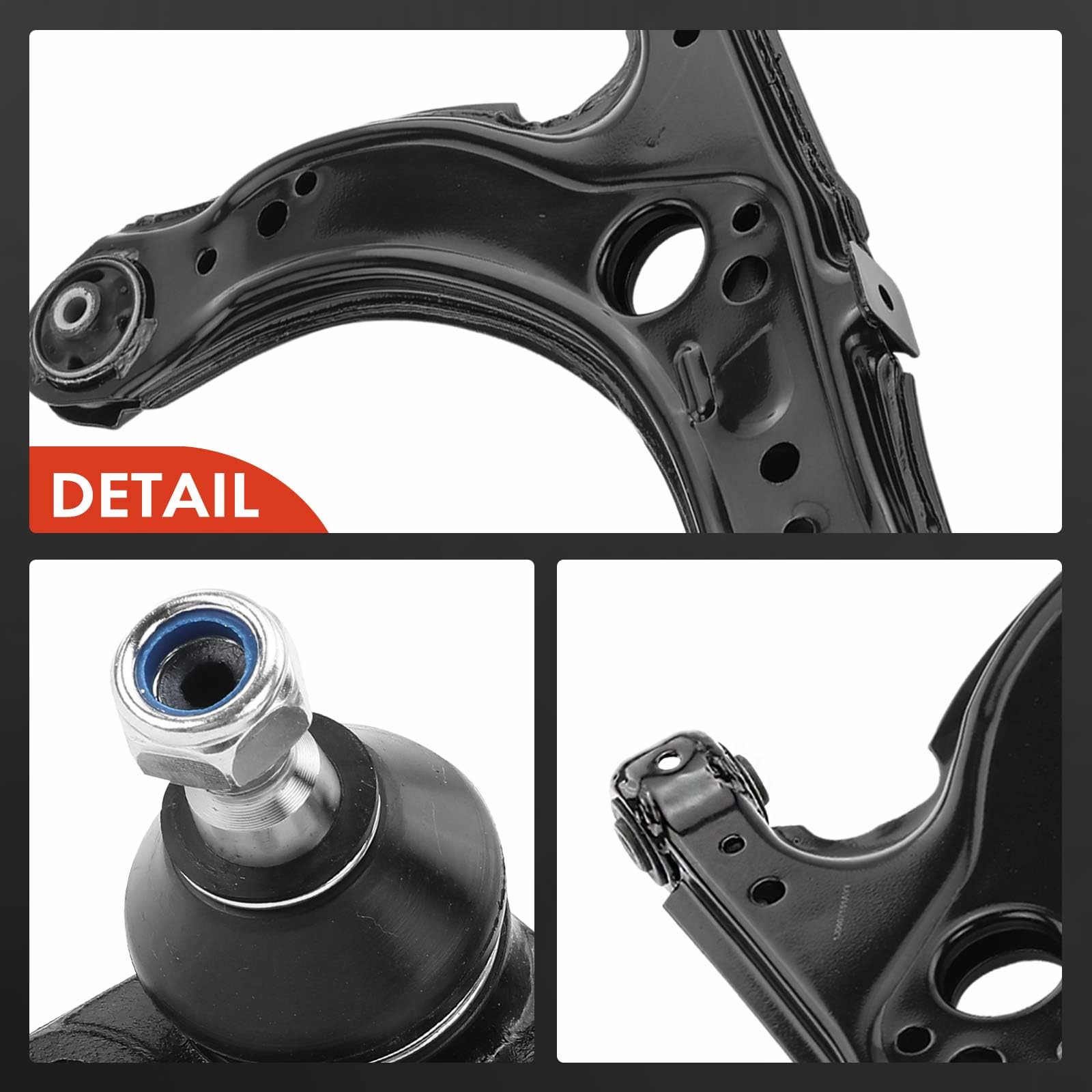 Frankberg 4x Querlenker Traggelenk Vorderachse Kompatibel mit Golf IV 1J1 1.4L-2.8L 1997-2005 A3 8L1 1.6L-1.9L 1996-2003 Bo.ra 1J2 1.4L-2.8L 1998-2013 Replace# 1J0407365A