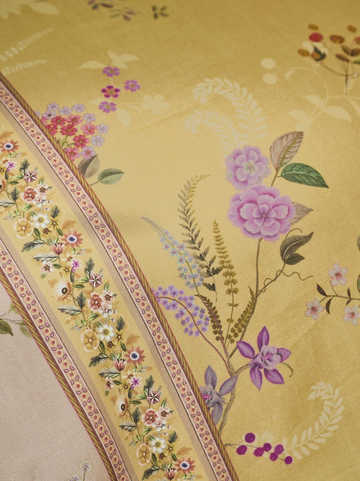 Pip Studio Bodhi Flower bettwäsche-Set 2 TLG. - 135 x 200 cm - Gelb - Baumwolle - mit Reißverschluss