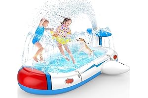 Kiddie Pool for Toddlers - Ages 4-8 - 68" Inflatable 3-in-1 Swimming...