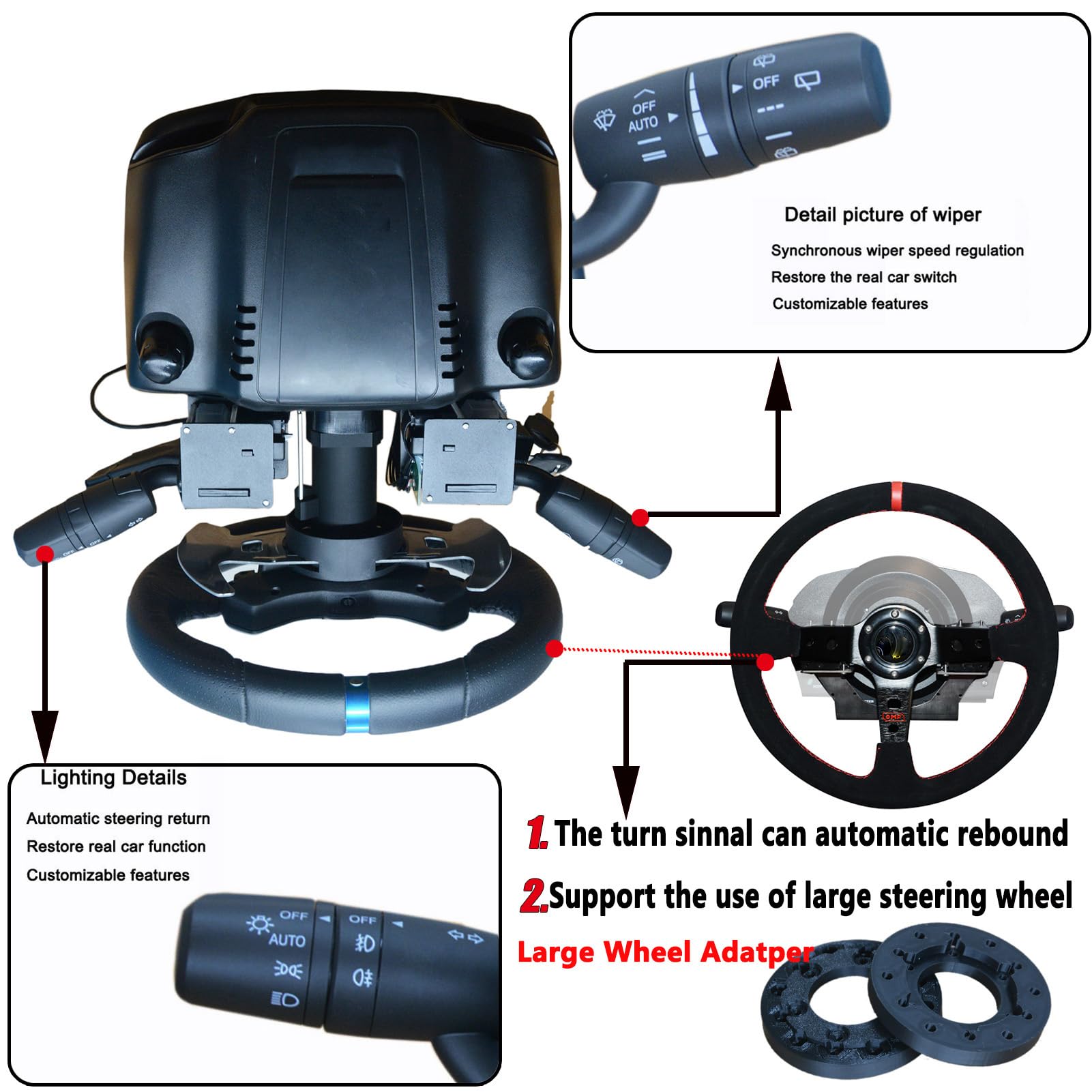 Amazon.com: Obokidlyamor Multi-Function Stalks Turn Wiper Lever+