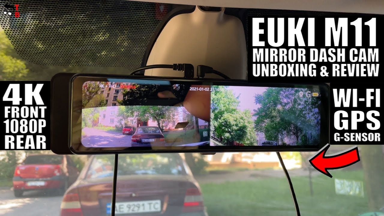 EUKi ドライブレコーダー M11 Watch Front and Rear View Mirror Dash Cam! EUKI M11 REVIEW on