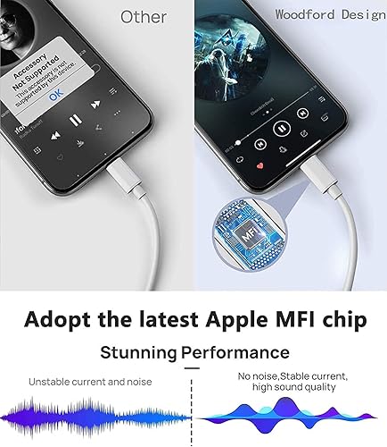 Miniatura 4 de Certificado Apple MFi Paquete de 2 divisores de iPhone Dual Lightning y adaptador Lightning para iPhone 4 en 1 Audio+Carga+Llamada+Control de