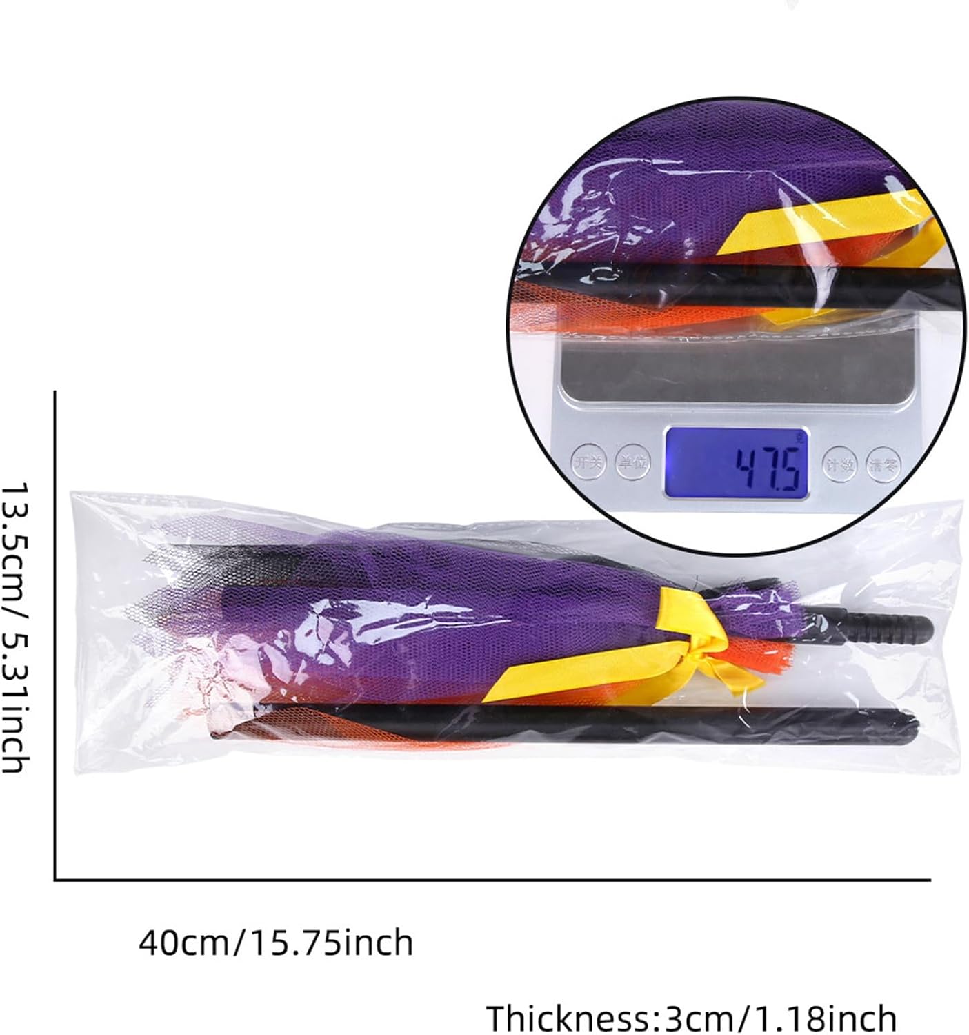 Lighted Halloween Witch Broom Broomsticks for Cosplay Decoration Witches Broomsticks