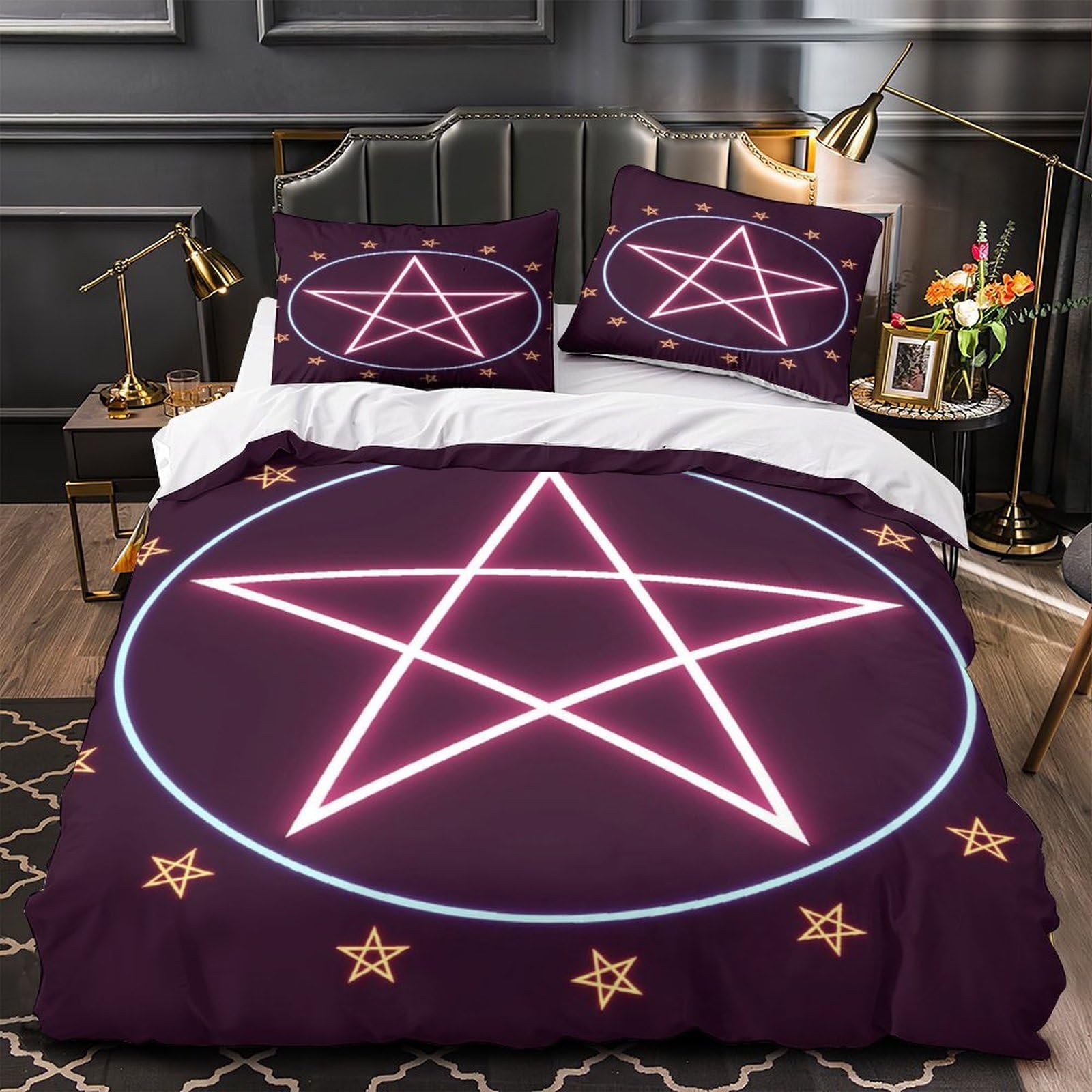 Housse de Couette Hypoallergénique Symbole NeonStar anti-acarien Lit 140x200