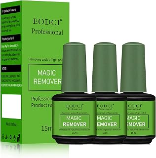 EODCI 3Pcs Magic Gel Nail Polish Remover - Quick Peel-Off, Professional Soak-Off in 3-5 Min No Filing