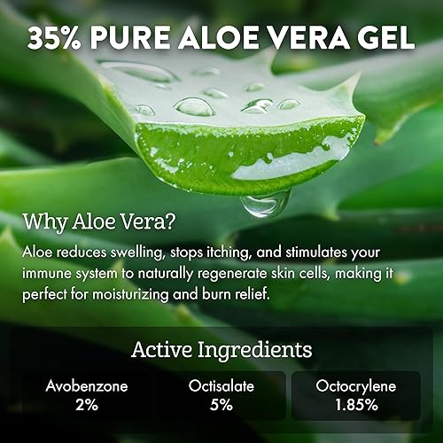 Miniatura 3 de Aloe Up Protector solar Sport Continuous Spray SPF 15 - Protector solar de amplio espectro UVAUVB para rostro y cuerpo - Con gel de aloe vera -