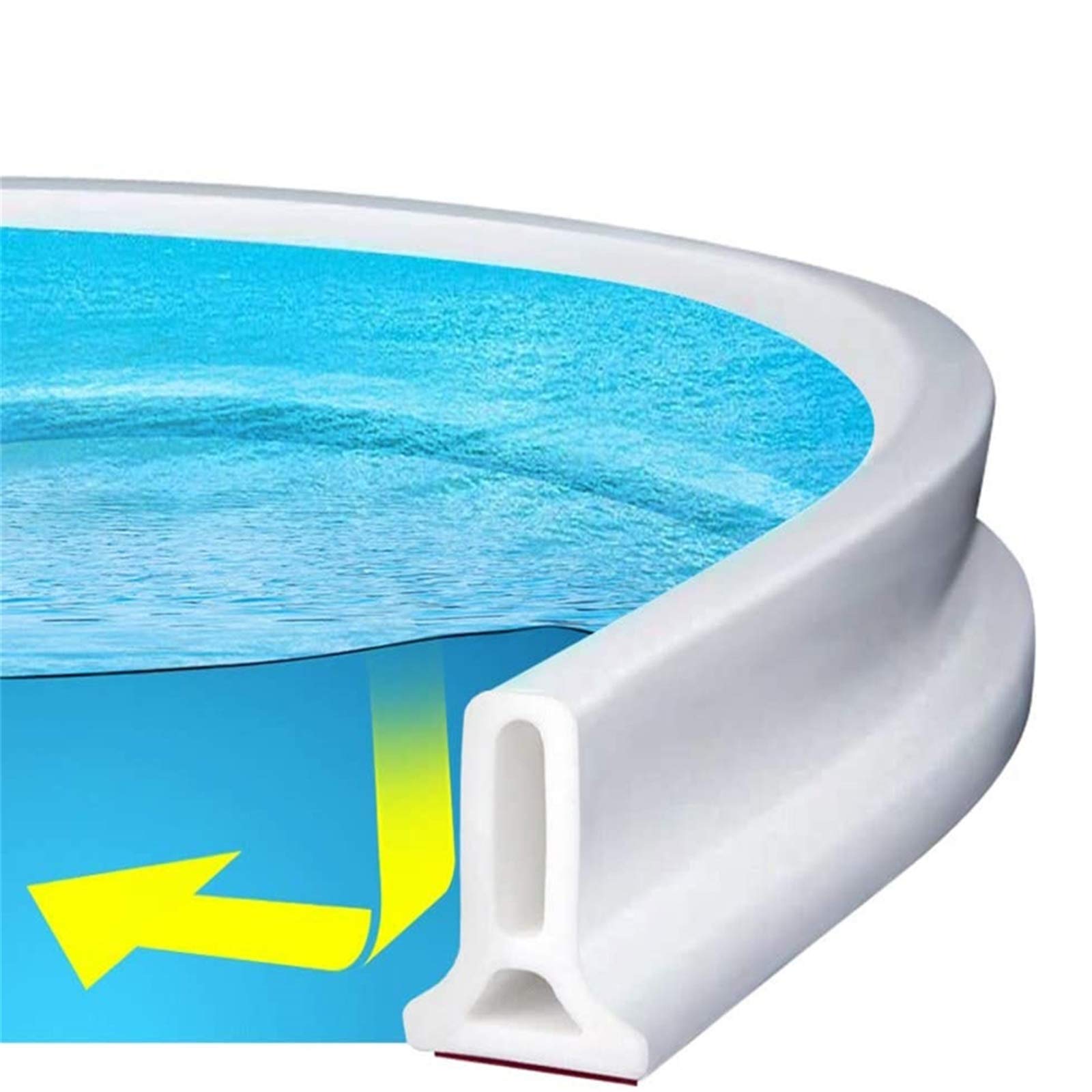 Junta de silicona impermeable para puerta de ducha para habitación húmeda y baño, 200 cm, autoadhesiva, flexible, evita el desbordamiento de agua, ideal para separación húmeda y seca