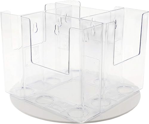 Miniatura 12 de Marketing Holders Soporte giratorio para tarjetas de visita de acrílico con capacidad para tarjetas de citas de 3.5 x 2 pulgadas para estudios