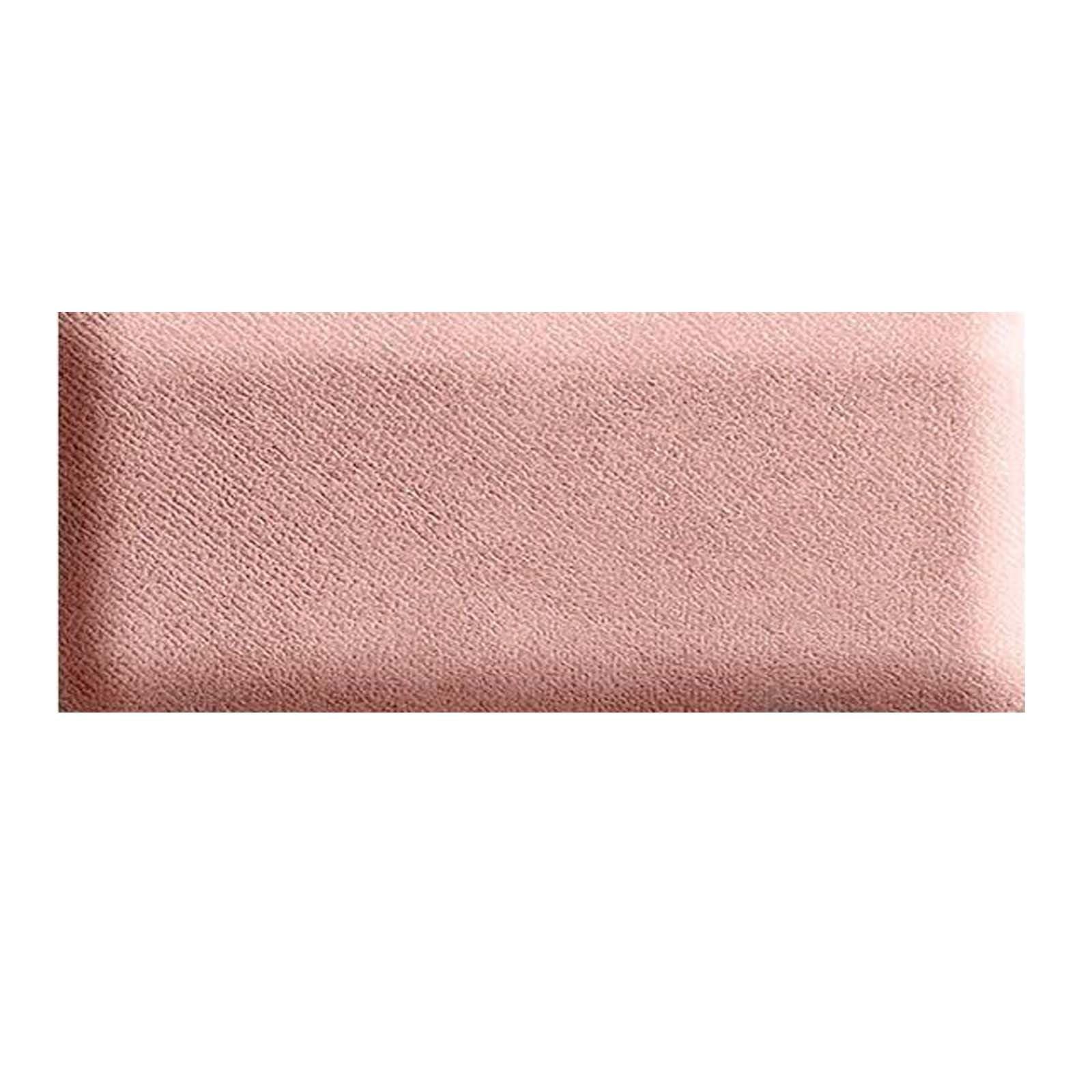HLTQL Upholstered Soft Wall Panels and Padded Boards, Bedroom Headboard Panels for Wall Collision (#Pink, 40x40cm)