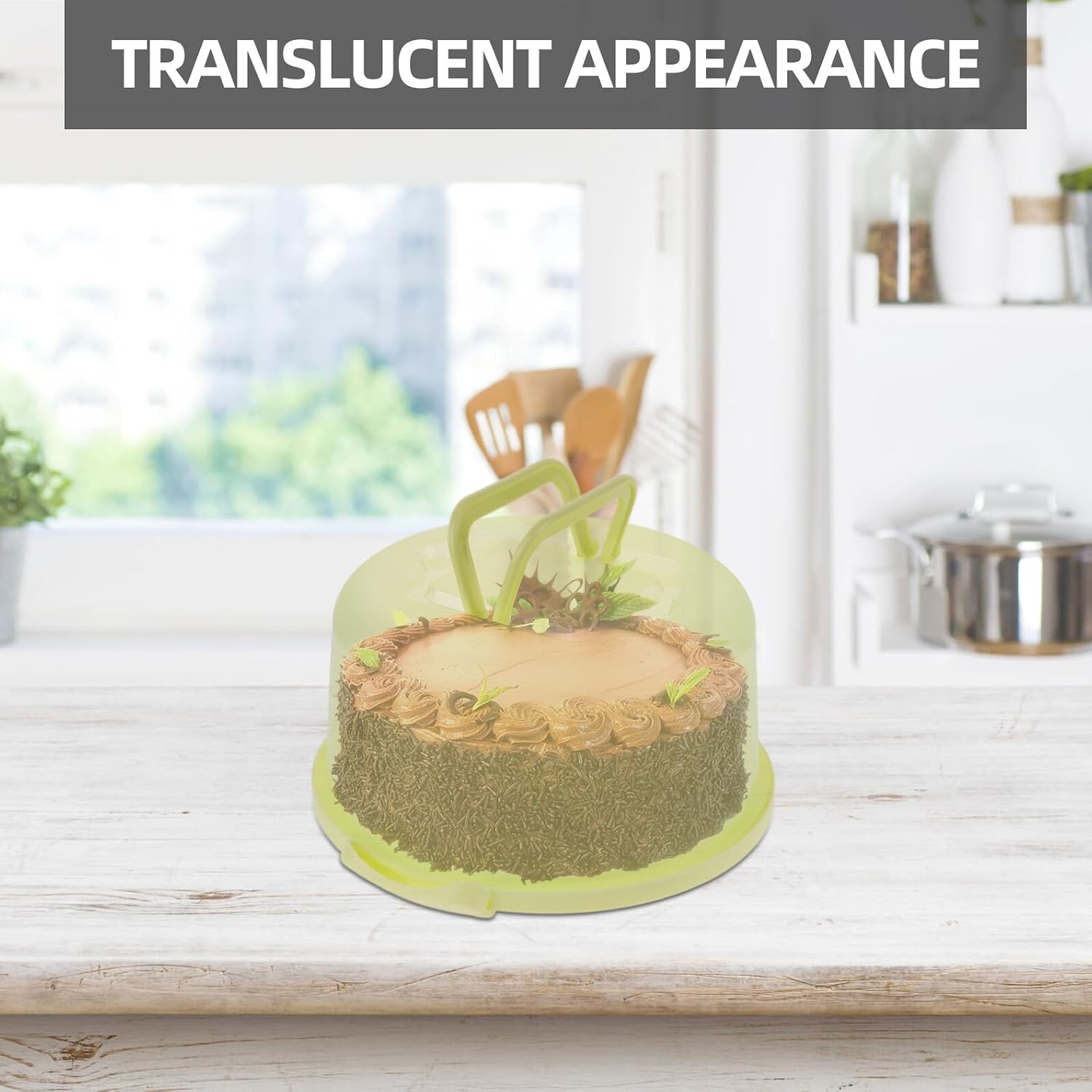 Cake Carrier Box with Handle 8-inch Portable Birthday Cake Holder Storage for Home and Travel