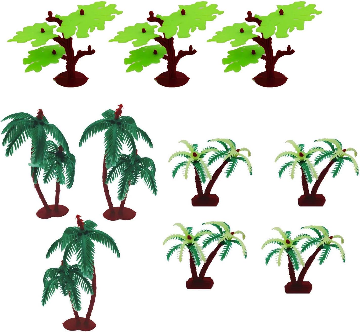 Artificial Assorted Mini Tree for Craft, 3D Modelling or School Project Making (10 Pieces, 3 Designs)