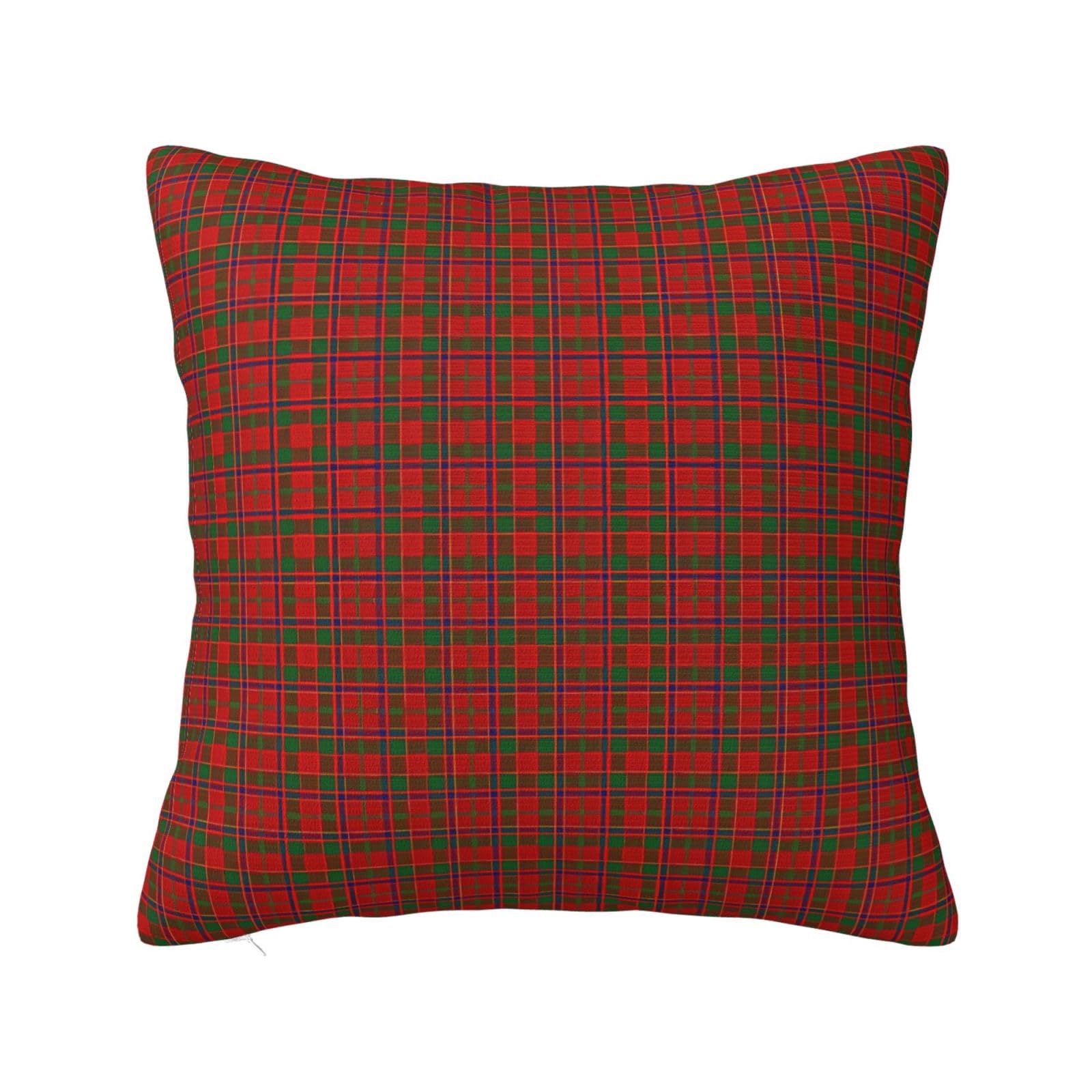 Scottish Clan Munro Tartan Plaid Pillowcase 16"x16"