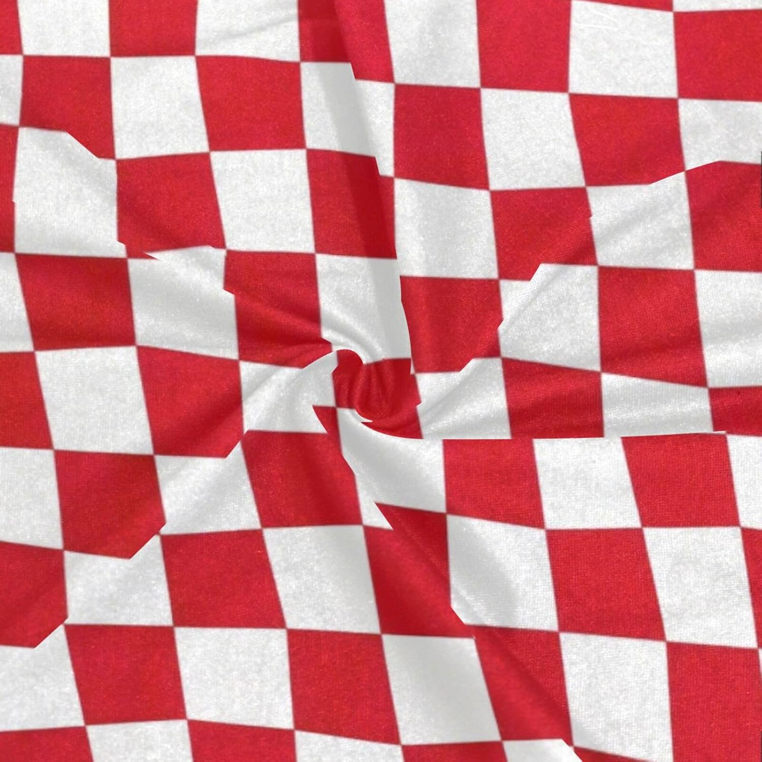 Red and White Checkered Plaid Hot/Cold Weather UV protection cooling neck gaiter women Multi-Use hair band Mask for face for Fishing Cycling halloween costumes mascara para el polvo