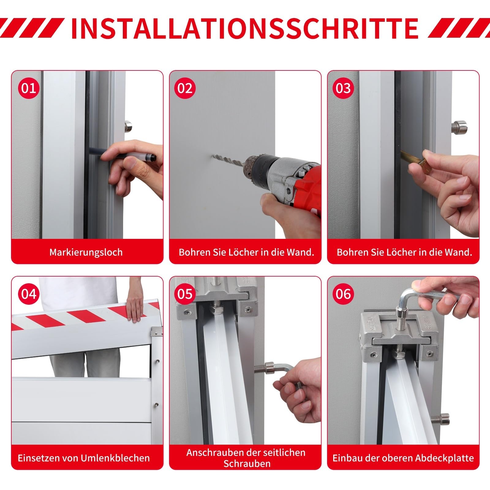 Aluminium Hochwasserschutz Barriere Hochwasserschutz Barriere Aussen Mobile Hochwasserschutz Barriere Wiederverwendbar Bei Starkem Regen Geeignet Für Garage, Keller, Haustür, Auffahrt(110 * 20cm)