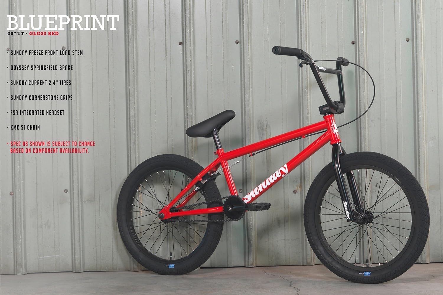Sunday 2022 Blueprint BMX completo de 20''
