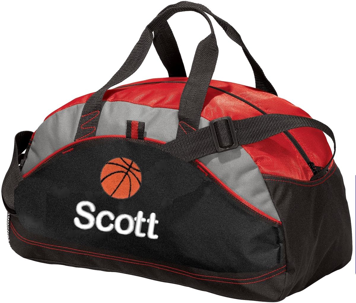 Personalized Basketball Duffel Bag, Men and Women, Custom Sport Bag with Monogrammed Name, Royal Blue