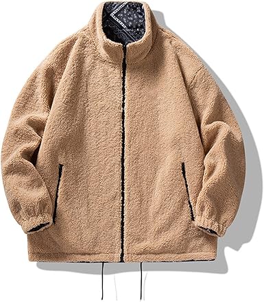 Amazon.com: HB1 Reversible Polar Fleece Men Jacket Oversized