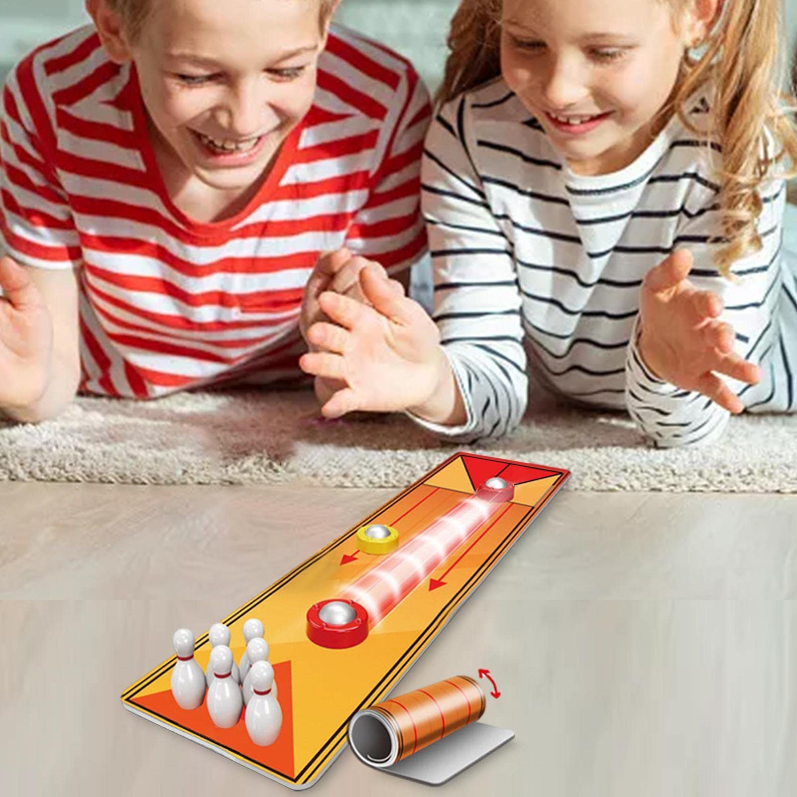 Amazon.co.jp: 3 Pcs テーブル ボウリング ゲーム | ミニ卓上