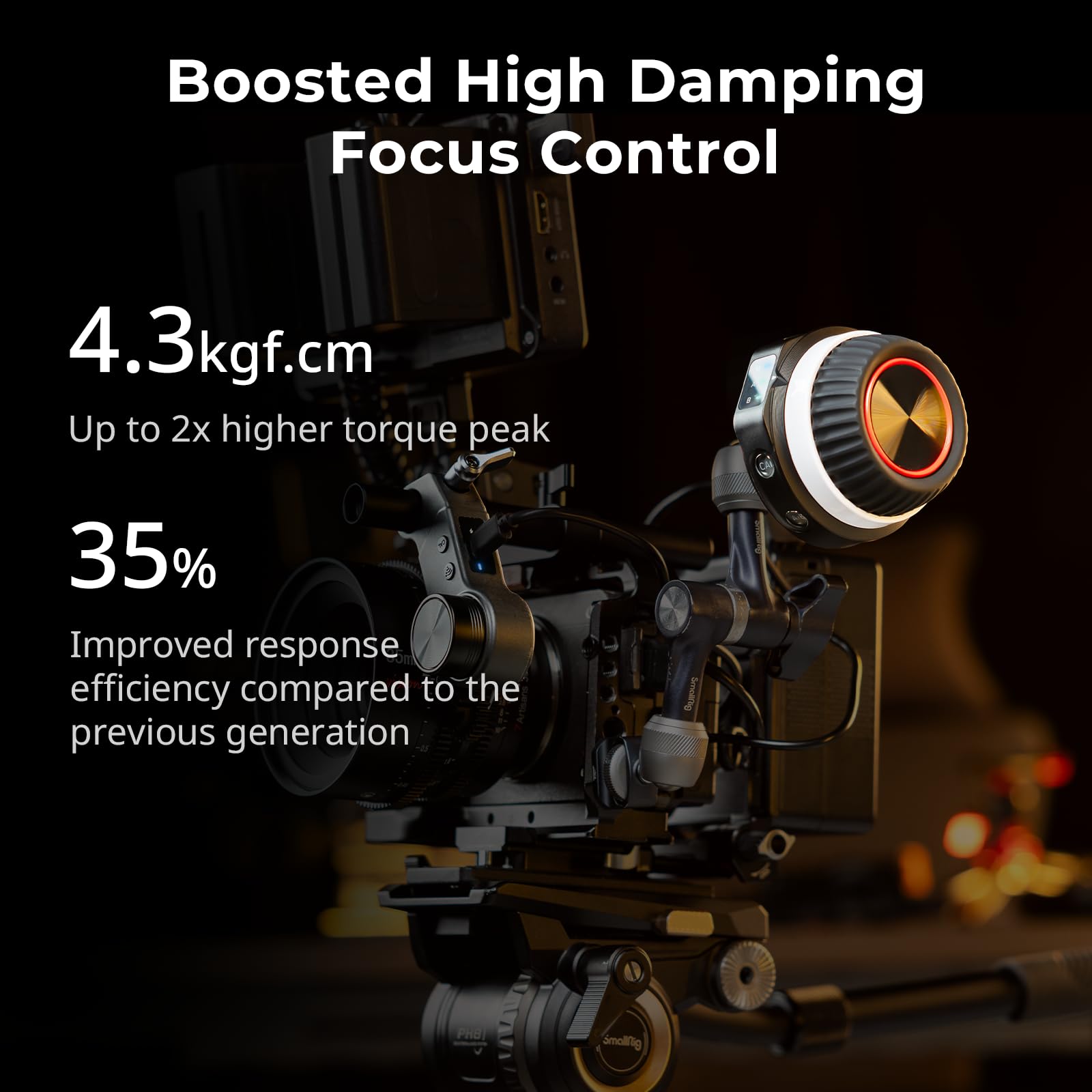 SMALLRIG Wireless Follow Focus Kit (Lite) with Handwheel Controller & Receiver Motor, A/B Stops & 15mm Rod Clamp - Image 3