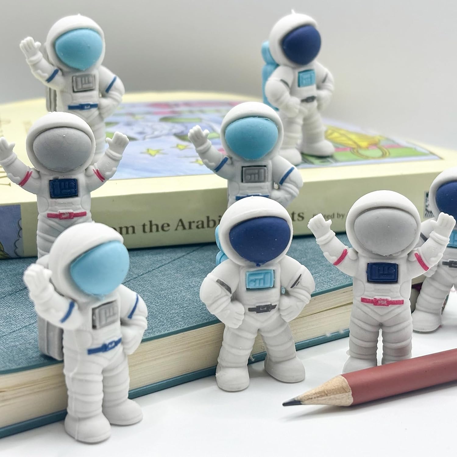 48 Sets Space Party Favors for Kids, Astronaut Erasers with Gift Tags, Outer Space Birthday Party Favors, Classroom Prizes for Students