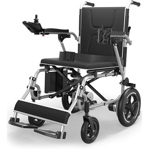 Electric Wheelchairs for Adults Lightweight Foldable, Only 38lbs, Removable Rechargeable Lithium Battery, Compact Wheelchair Electric, All Terrain Motorized Wheelchair, Airline Approval