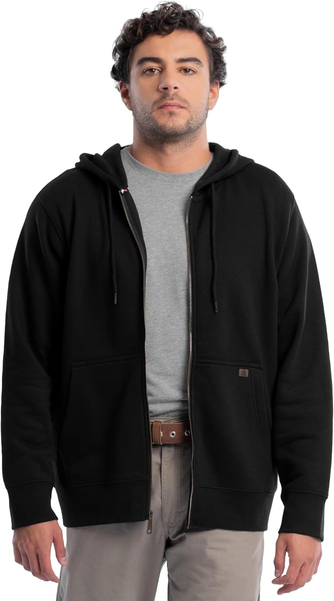 Men's Full Zip Hooded Sweatshirt With Front Pouch Pocket
