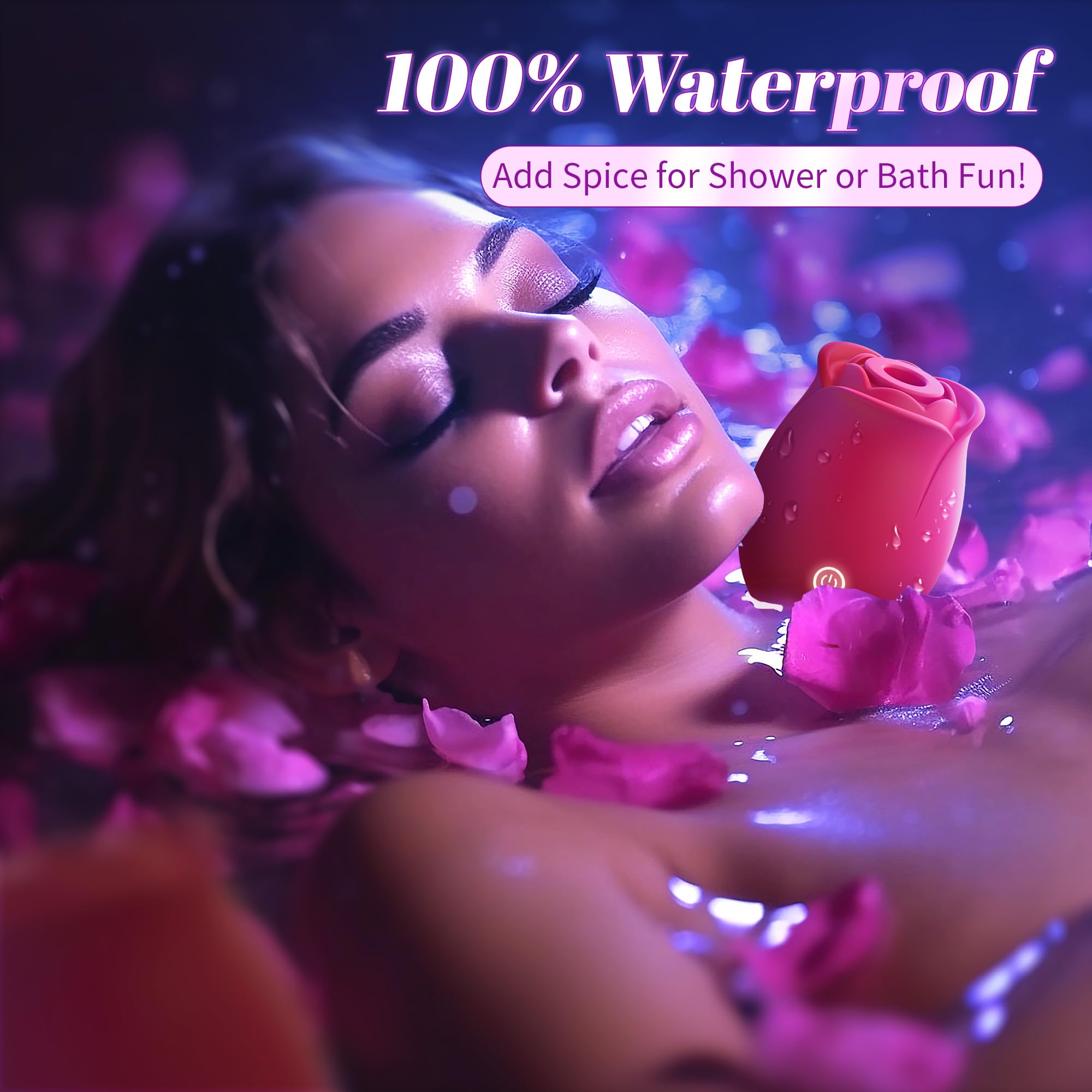 Rose Sex Toy Vibrator Adult Sex Toys Women Sucking Vibrater Adult Toys Nipple Toys G Spot Clitoral Vibrator Rose Sexual Stimulation Device Anal Dildo with 5 Sucking Modes Female Couples: All-