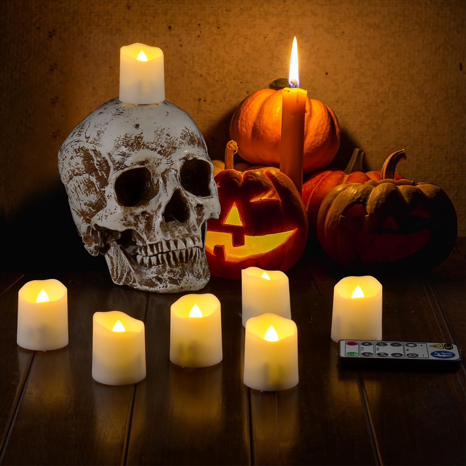 PChero Paquete de 2 velas LED recargables sin llama con temporizador remoto, luces de vela parpadeantes a pilas con cable de carga USB para decoración del hogar, festival