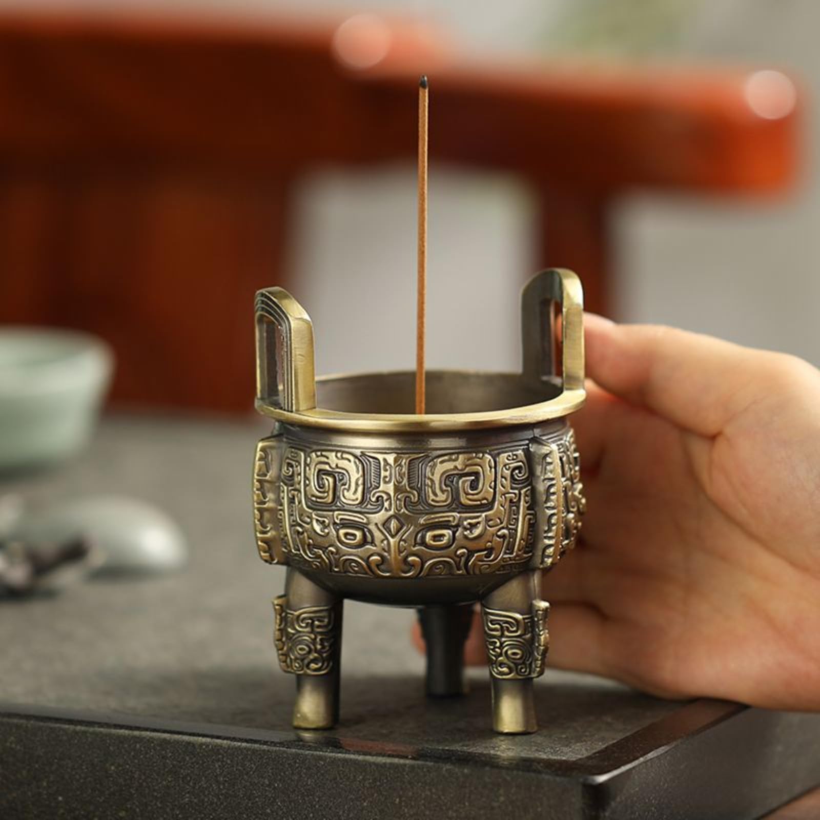 Porta incenso Zen Spirit, 9,8 cm, ornamento per casa da tè