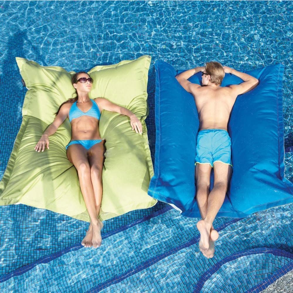 Pouf Flottant pour Piscine, Grand Pouf Confortable pour Extérieur Intérieur, Côté Piscine, Haricot Flottant, Canapé