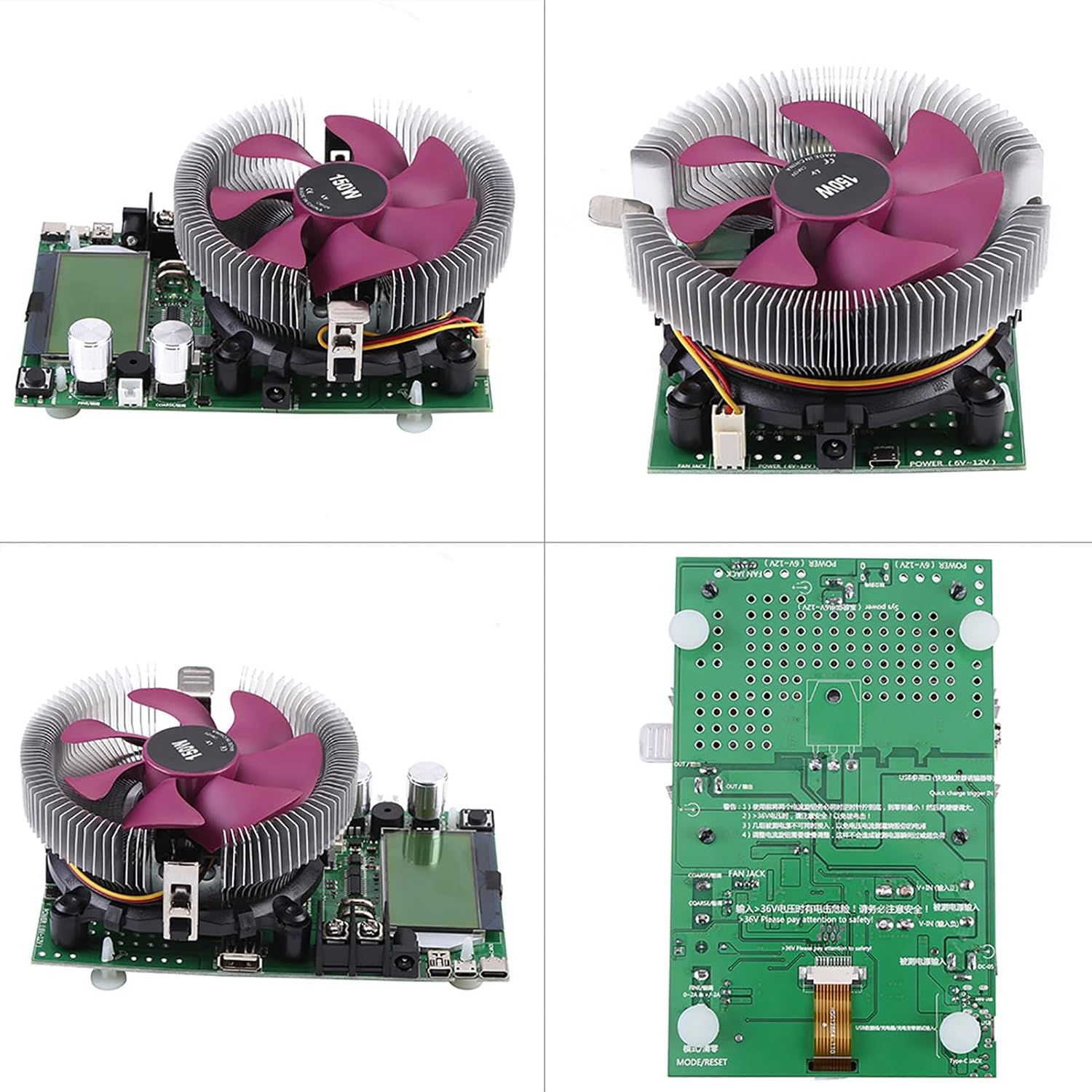 Fafeicy Electronic Load Battery Tester, 185W 20A USB Adjustable Constant Current Discharge Tester Module for Capacity Testing