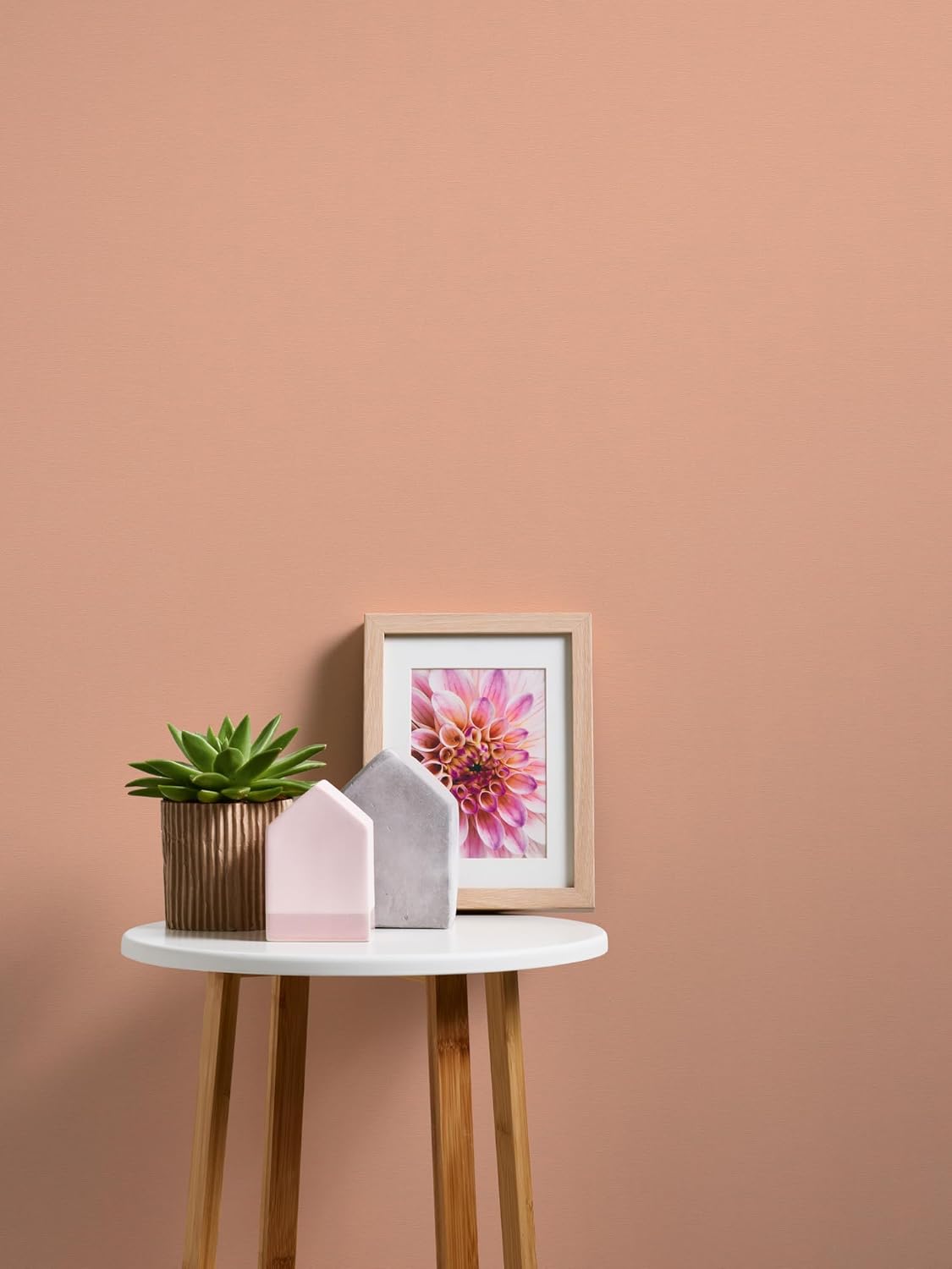 A.S. Création Wallpaper Orange Pink - High-Quality Plain Non-Woven Wallpaper 395818 with Light Structure - Wall Wallpaper for Various Living Spaces 10.05 m x 0.53 m - Made in Germany