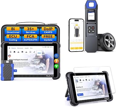 MUCAR 892BT OBD2 Scanner +T261 TPMS Programming Tool +Tempered Glass Screen Protector