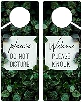 Vista 9 de Letrero para colgar puerta con texto en inglés «Do Not Disturb, 2 unidades, Please Do Not Disturb, Yoga In Session» tipo 3