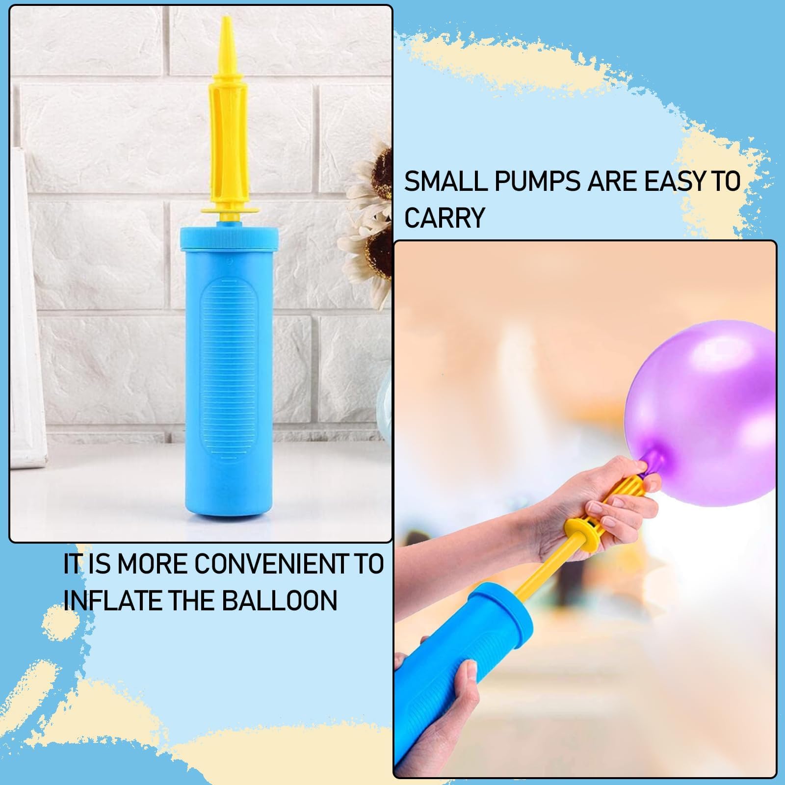 4 Bombas de Globos, Bomba para Globos, Bomba de Globos de Mano, Bomba de Globos, Bomba de Aire, para Fiestas, CumpleañOs, Bodas
