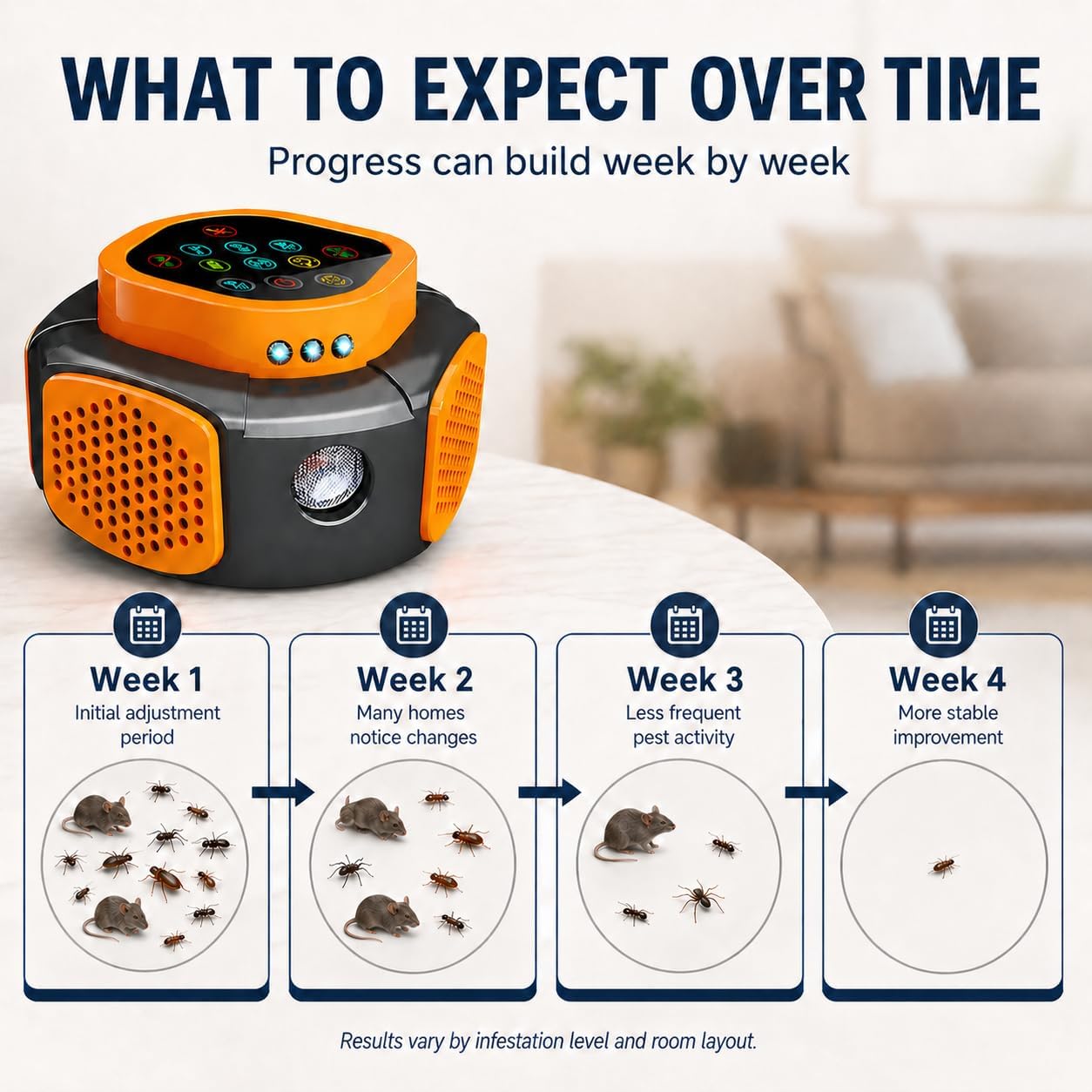 Ultrasonic Pest & Insect Repeller, Ultrasonic Repellent for Roach, Rodent, Mouse, Bugs, Mosquito, Mice, Spider, Ant,Electronic Plug in Pest Control,3 Mode Switching