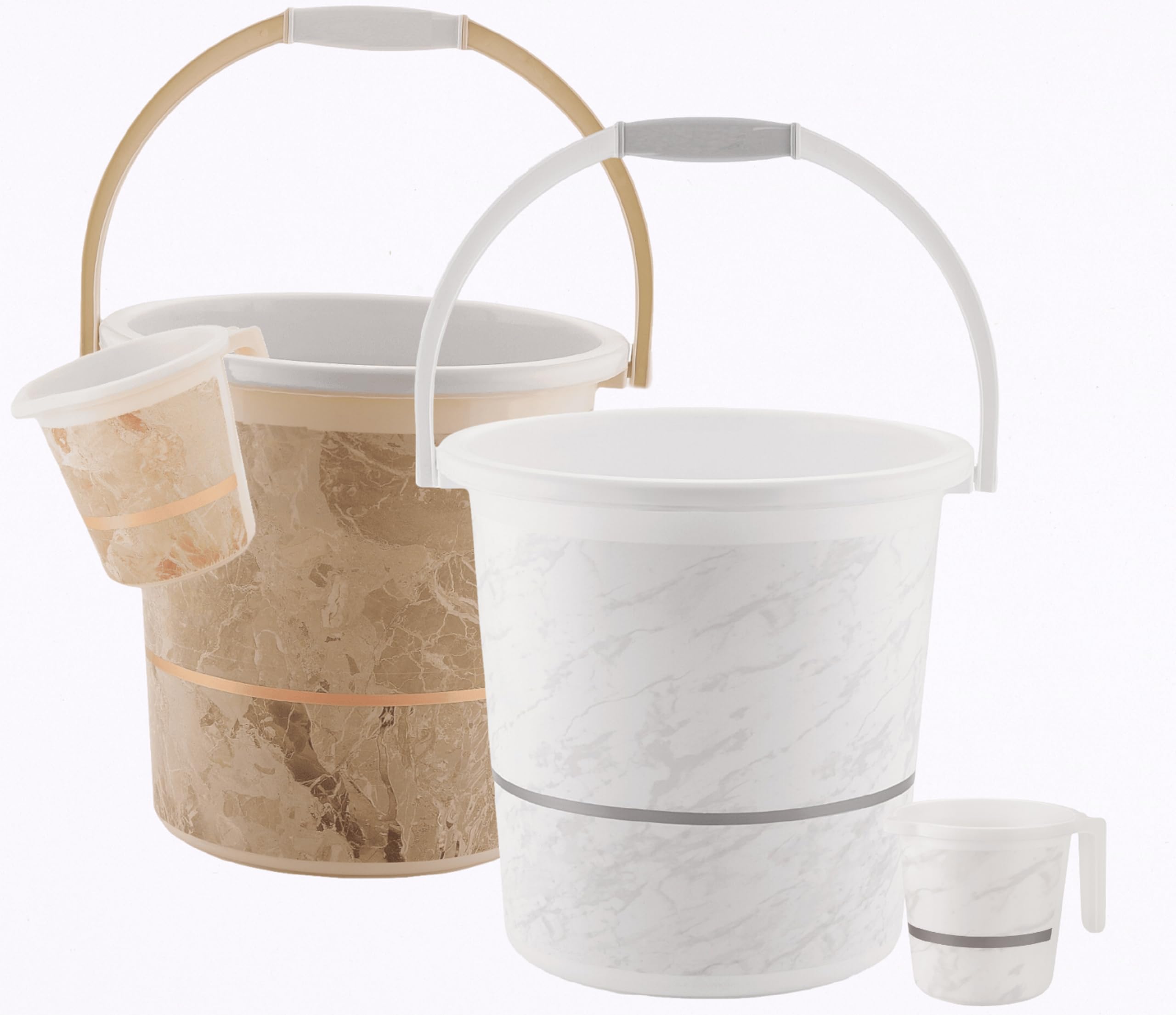 See full amazon price history chart for Liza 4 pcs Bathroom Accessories Set Plastic Bath Set Bathroom Bucket 20Ltr and Mug 4 Piece Combo Set for Home, Kitchen & Bathroom (Beige & White) Liza 4 pcs Bathroom Accessories Set Plastic Bath Set Bathroom Bucket 20Ltr and Mug 4 Piece Combo Set for Home, Kitchen & Bathroom (Beige & White) (B0CVN27Z9W) Amazon Price History, Amazon Price Tracker