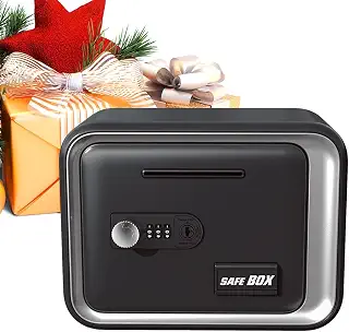 Kids Safe Money Storage Box with Combination Lock 23.5x14.8x18cm | Child Savings Bank for Boys Girls Home Apartment Living Room Bedroom Study Playroom