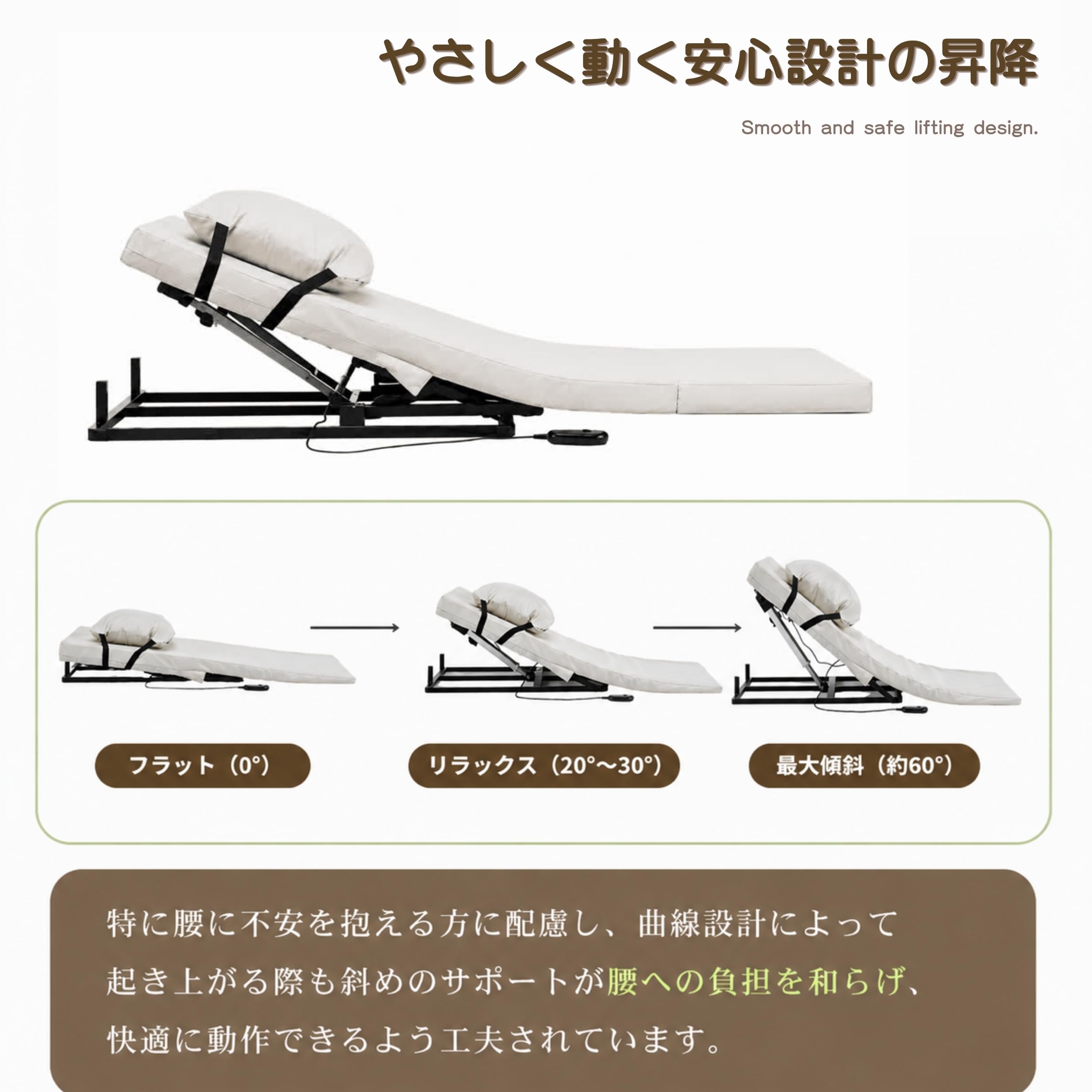 Amazon.co.jp: 電動マットレス 介護マット リクライニング シングル